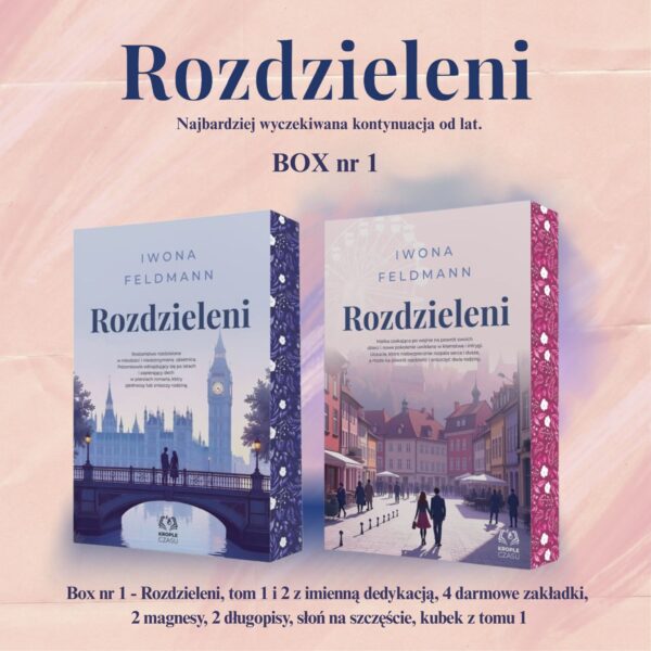 BOX nr 1 "ROZDZIELENI - tom 1 i 2, gadżety, autograf i imienna dedykacja.